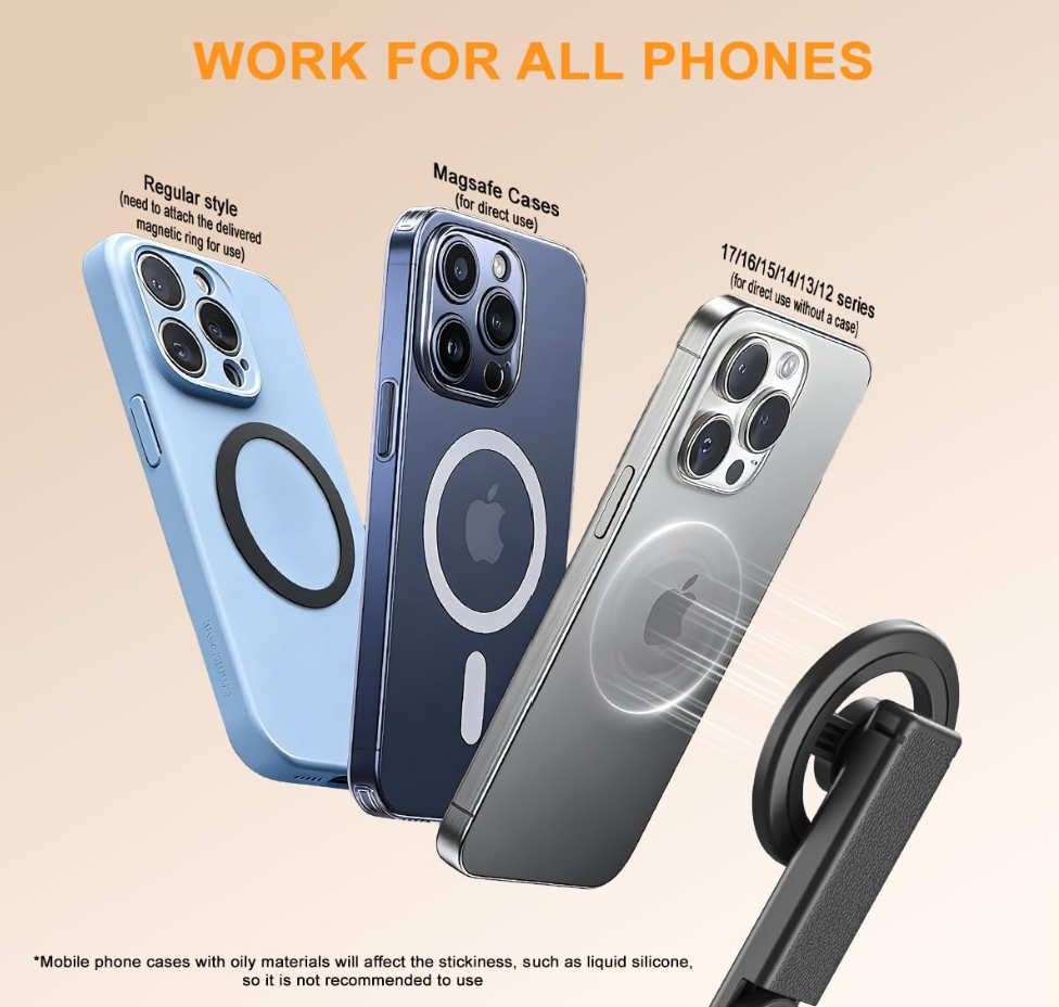 XO 5-in-1 Upgraded Magnetic Selfie Stick Tripod