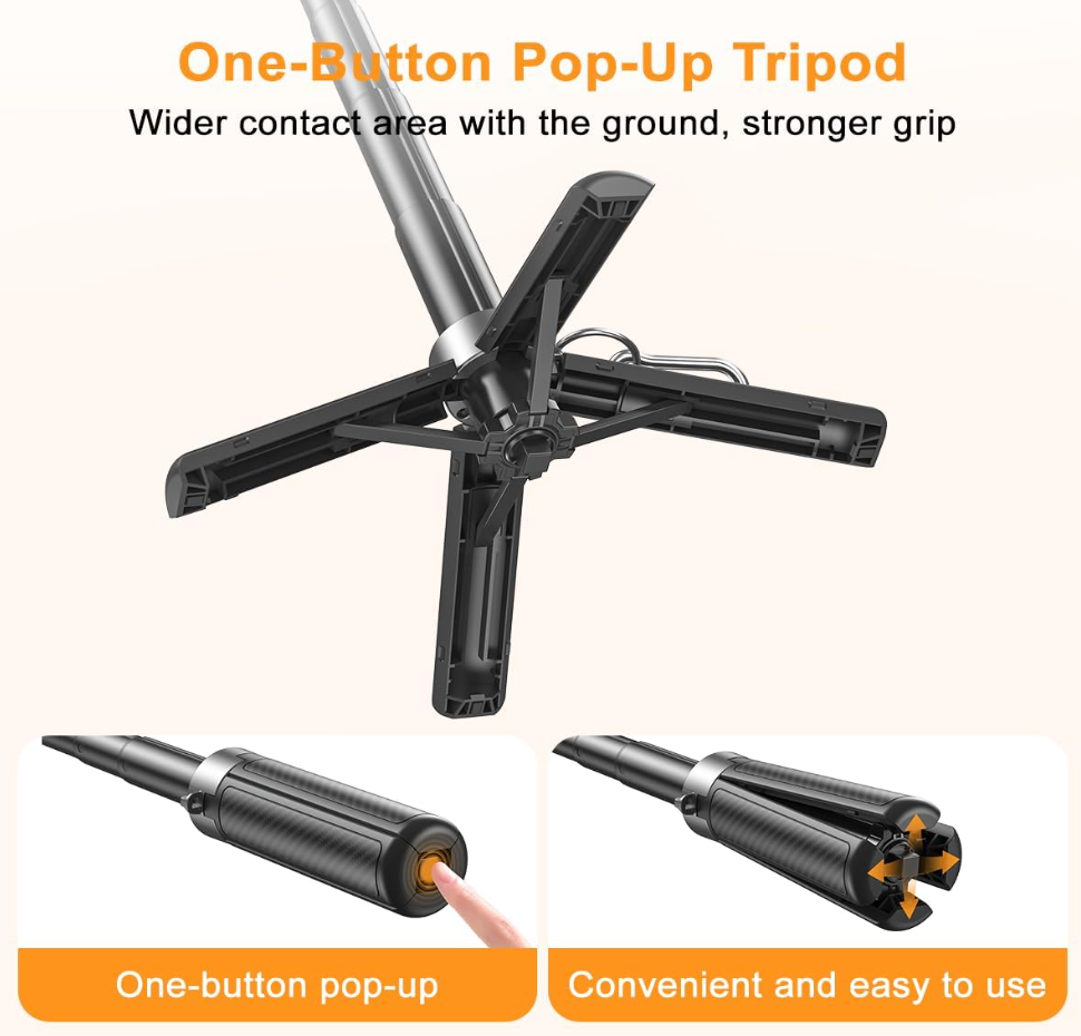 XO 5-in-1 Upgraded Magnetic Selfie Stick Tripod