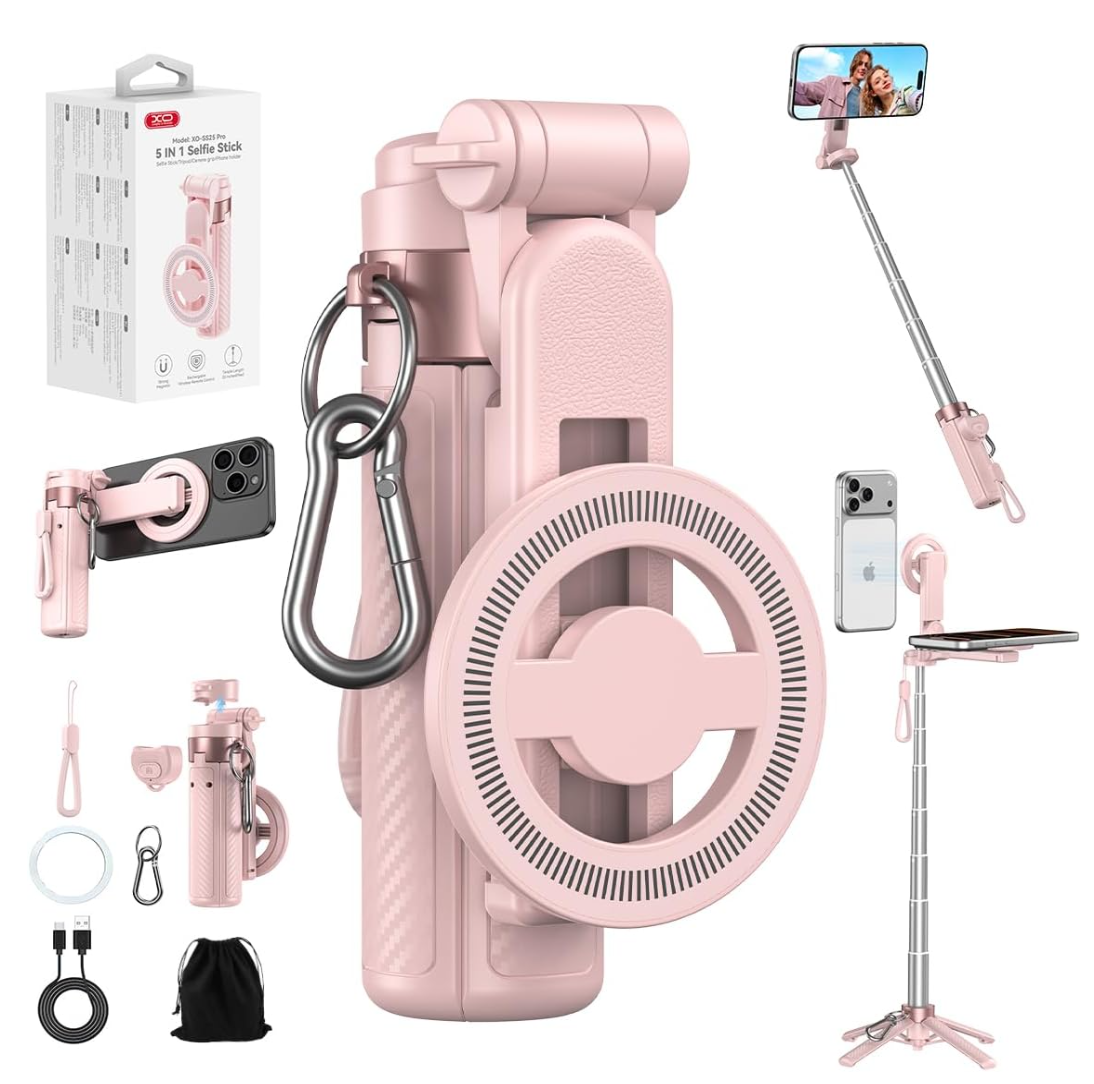 XO 5-in-1 Upgraded Magnetic Selfie Stick Tripod