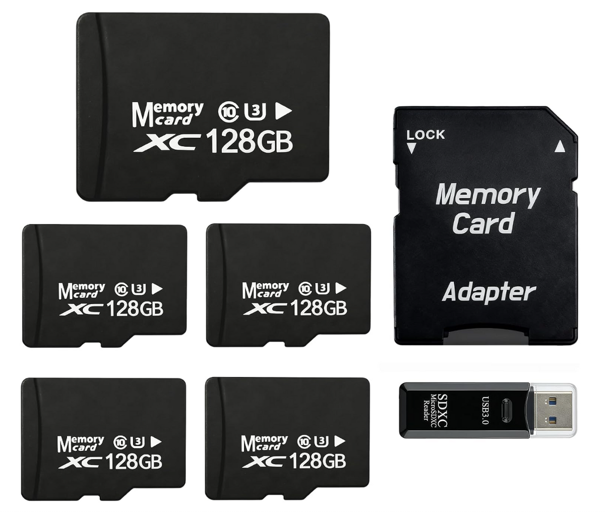 TIDEFORCIX 128GB High-Endurance Micro SDXC Card Set