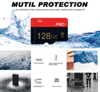 TECKFLARY 2-Pack 128GB Micro SD Class 10 Memory Cards with Adapters