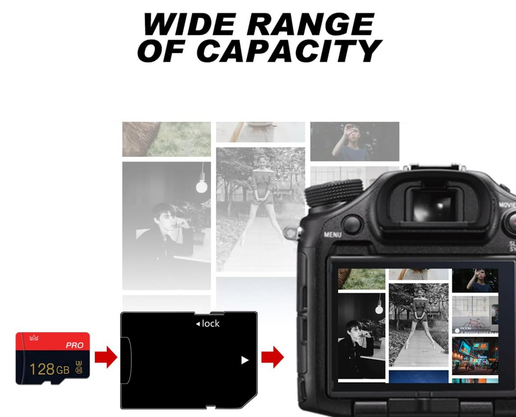 TECKFLARY 2-Pack 128GB Micro SD Class 10 Memory Cards with Adapters