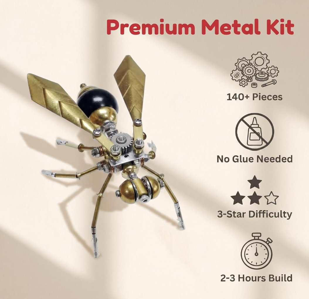 Lovewenying Steampunk Hornet 3D Metal Puzzle