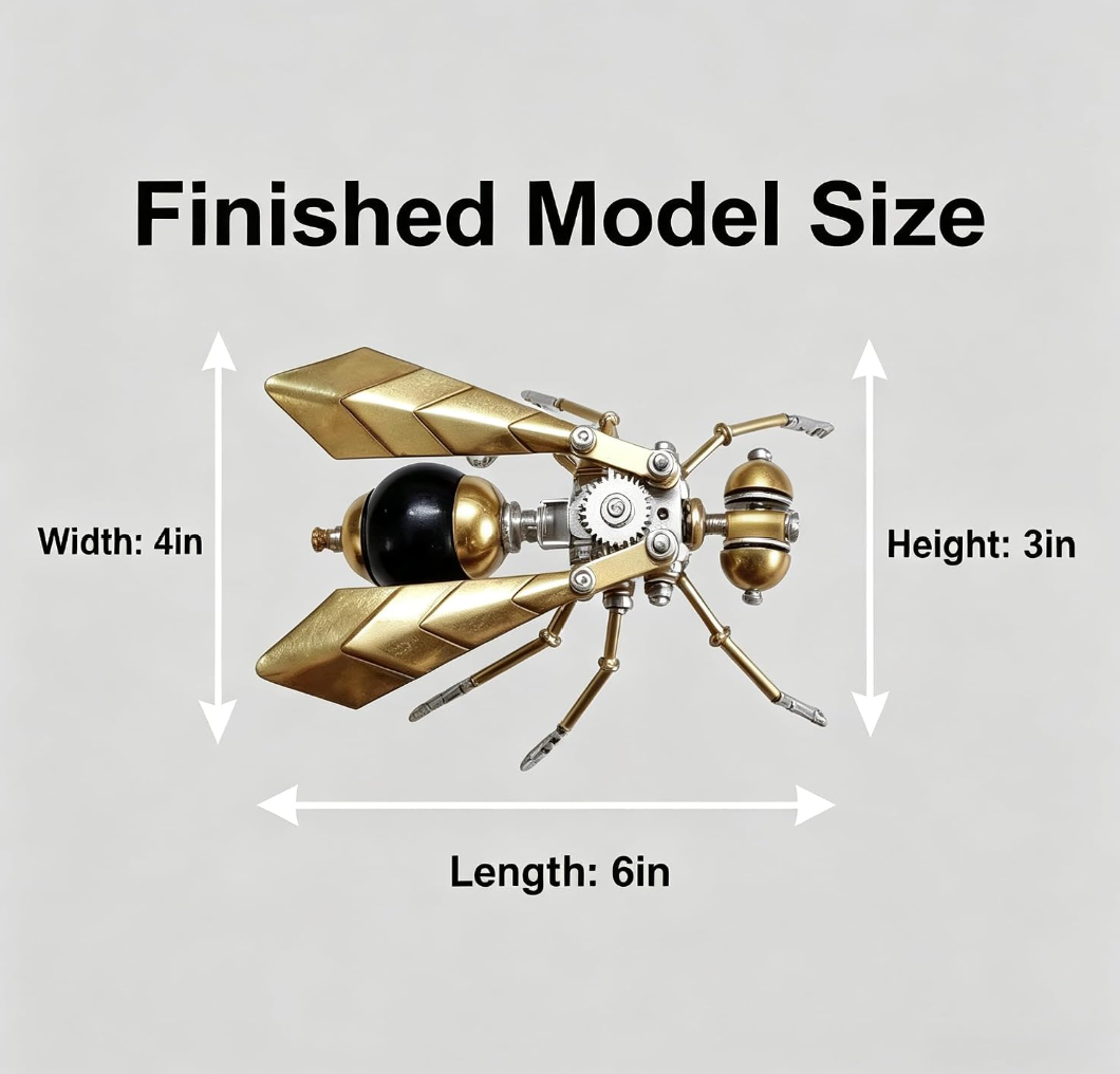 Lovewenying Steampunk Hornet 3D Metal Puzzle