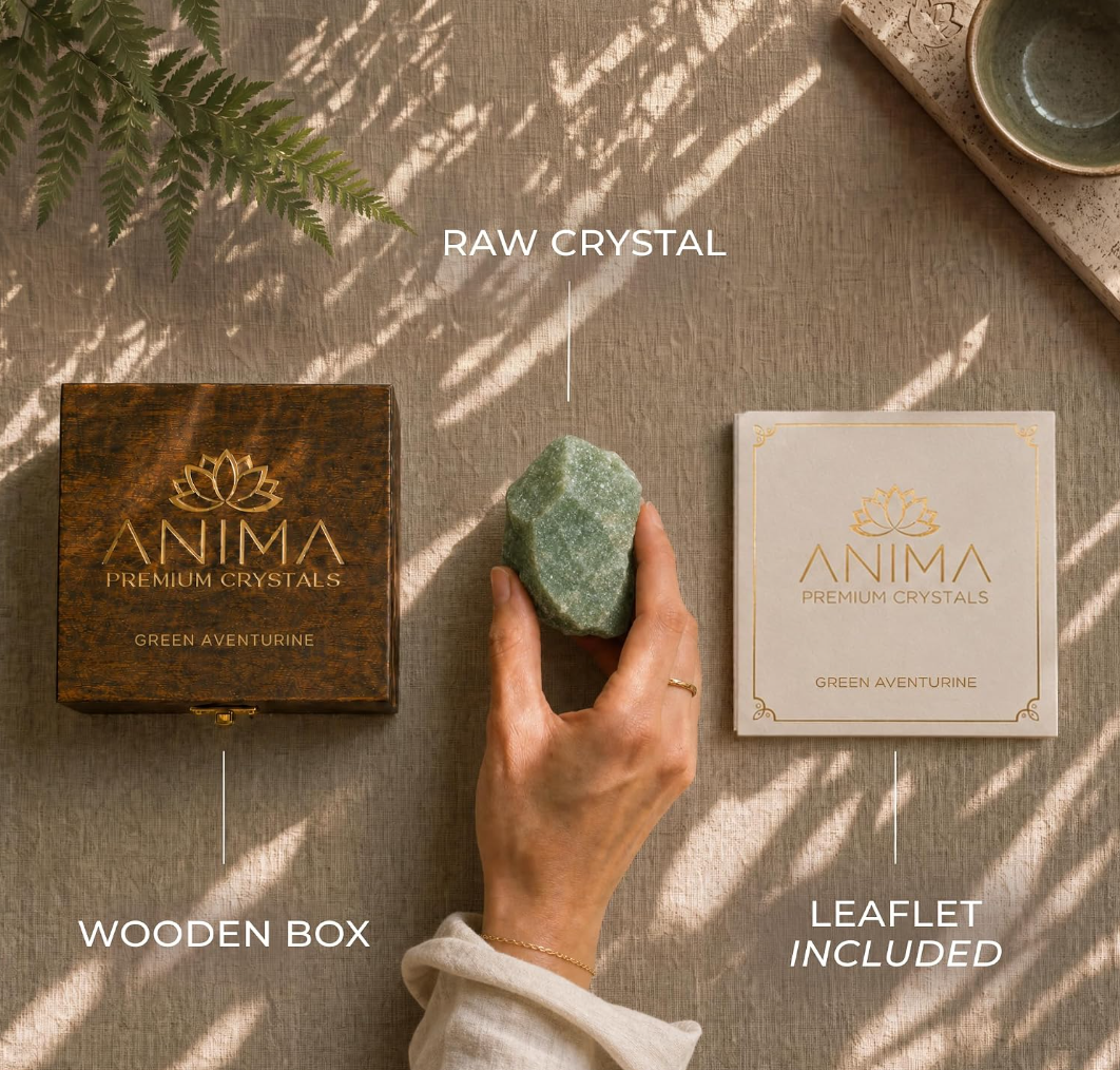 Anima® Large Raw Green Aventurine Crystal