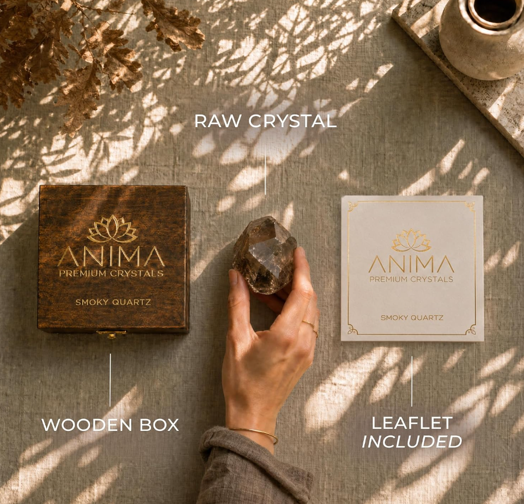 Anima® Large Raw Brazilian Smoky Quartz Crystal