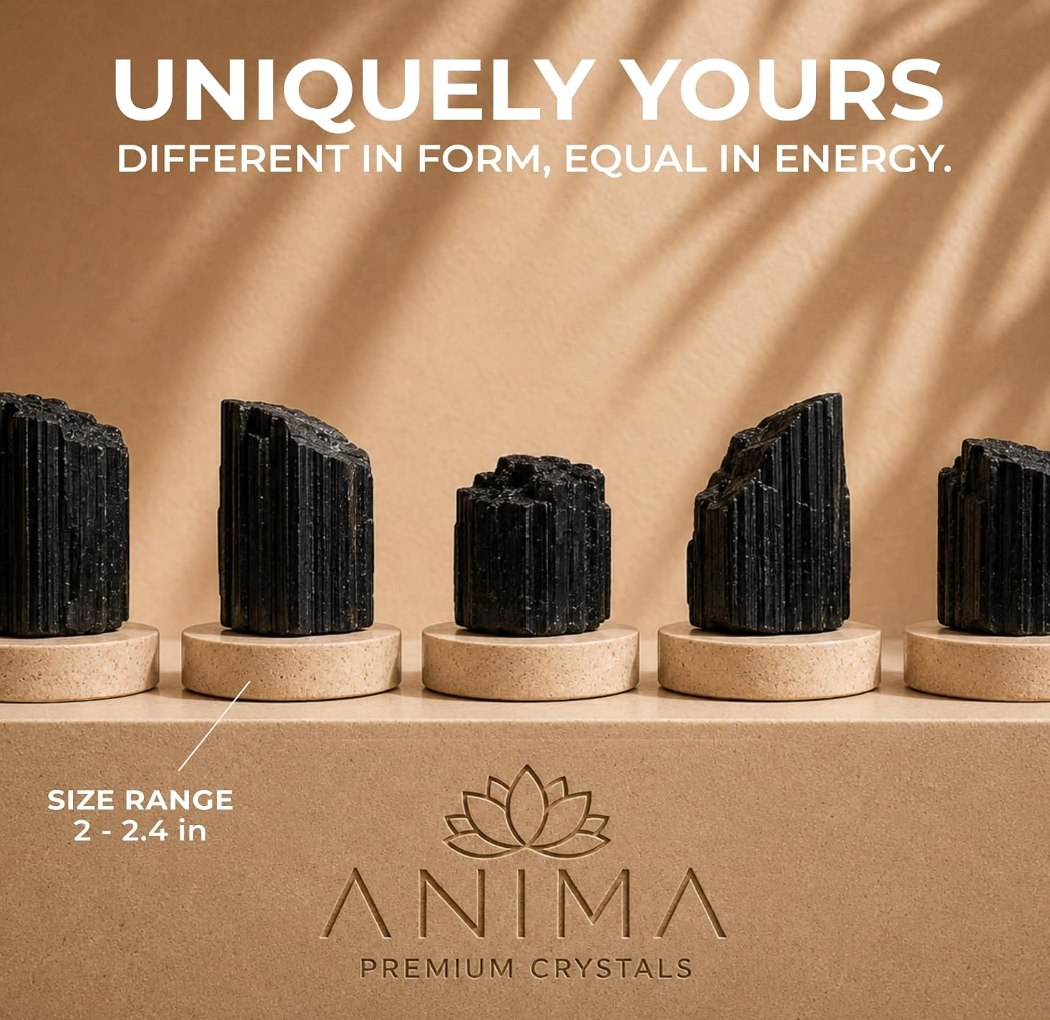 Anima® Large Raw Brazilian Black Tourmaline Crystal
