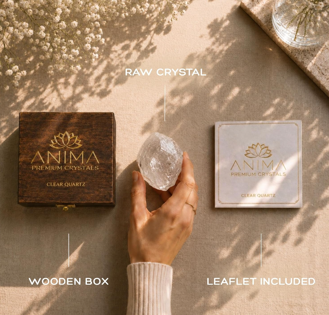 Anima® Large Raw Natural Clear Quartz Crystal