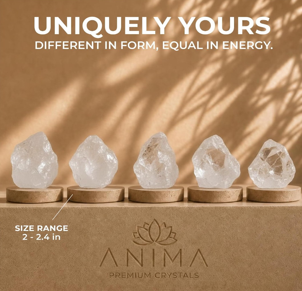 Anima® Large Raw Natural Clear Quartz Crystal