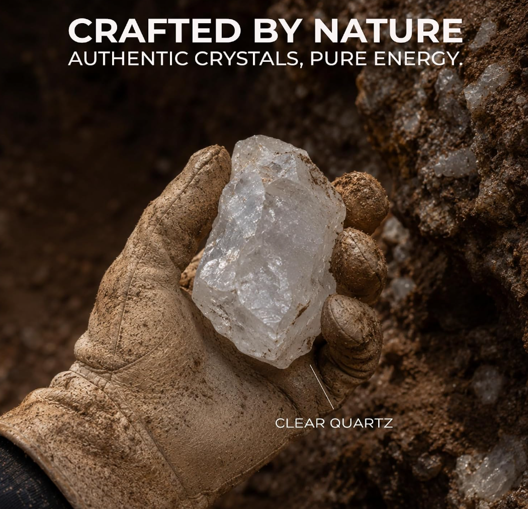 Anima® Large Raw Natural Clear Quartz Crystal