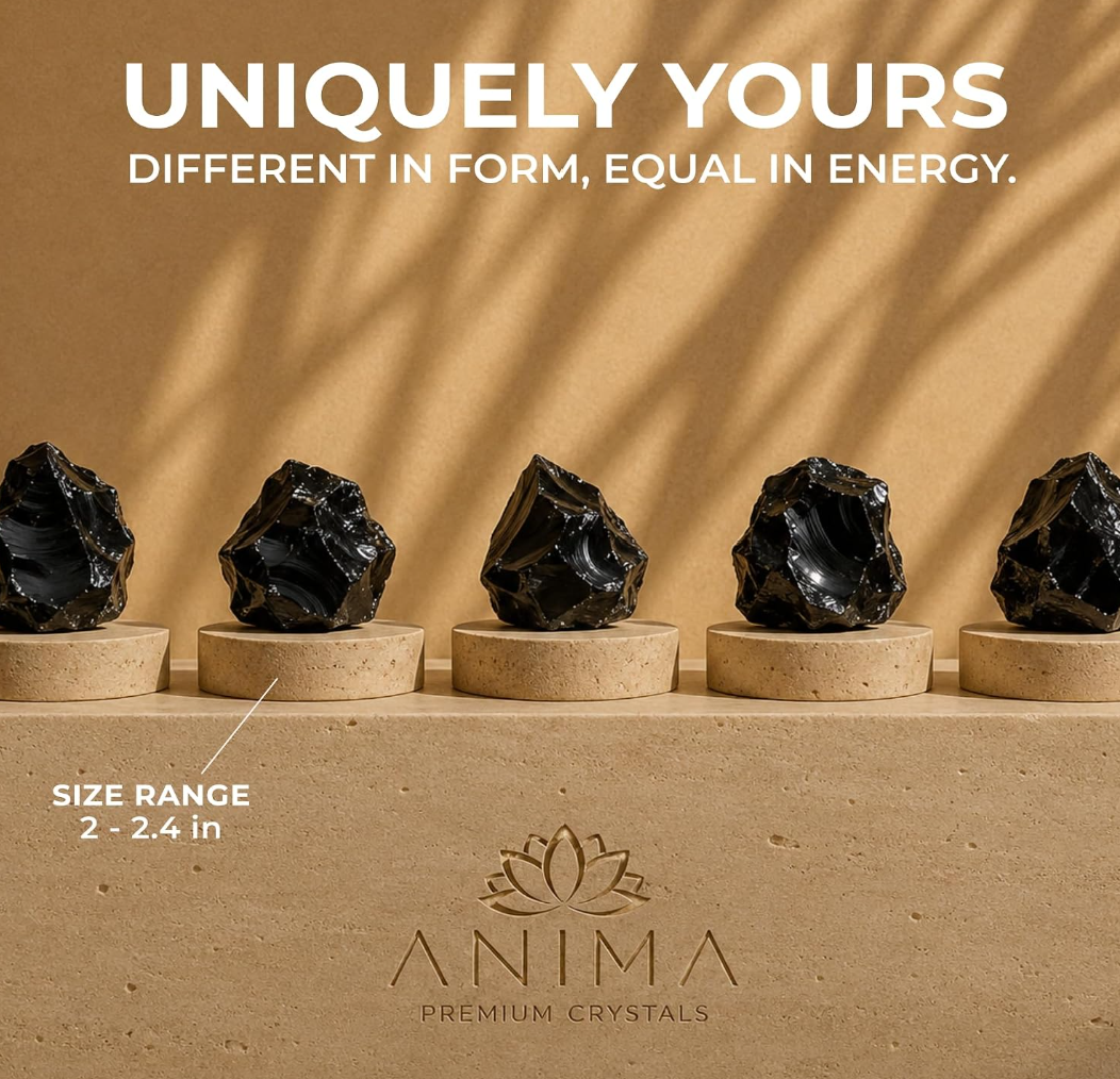 Anima® Large Raw Natural Obsidian Crystal