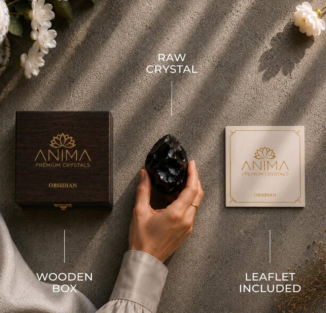 Anima® Large Raw Natural Obsidian Crystal
