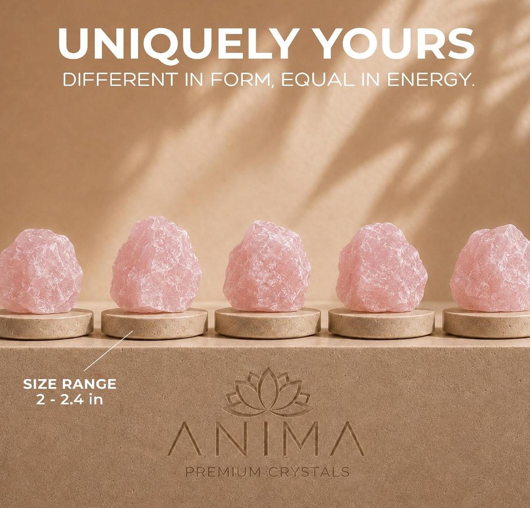Anima® Large Raw Madagascar Rose Quartz Crystal