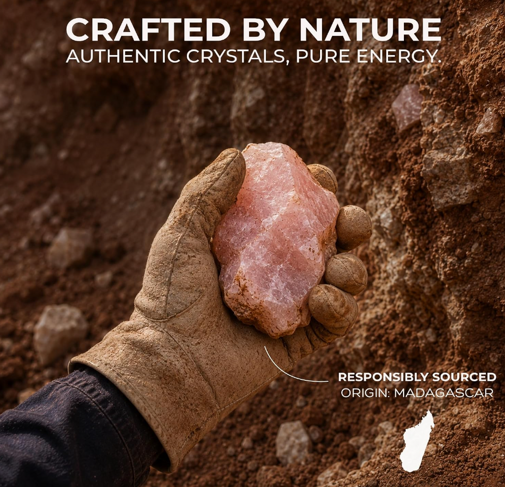Anima® Large Raw Madagascar Rose Quartz Crystal