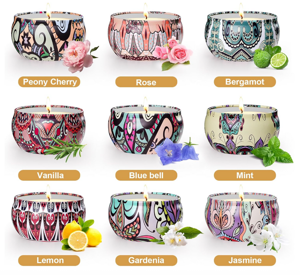Aromatherapy Scented Candles Vault (9-Piece Set)