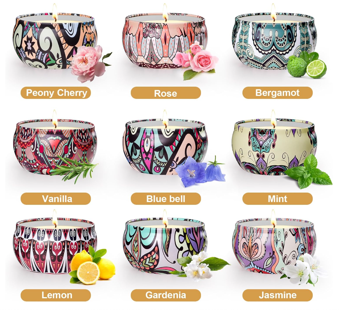 Aromatherapy Scented Candles Vault (9-Piece Set)