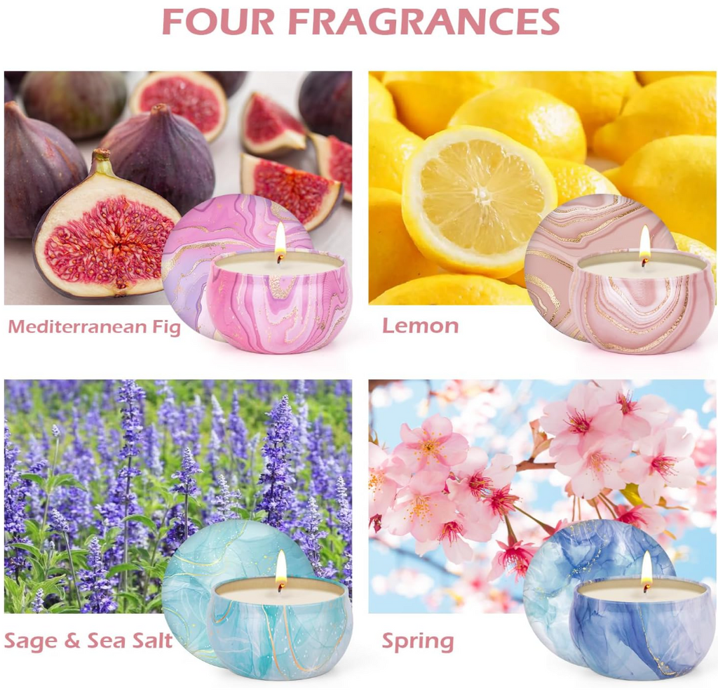 Premium Aromatherapy Scented Candles Gift Set (4-Pack)