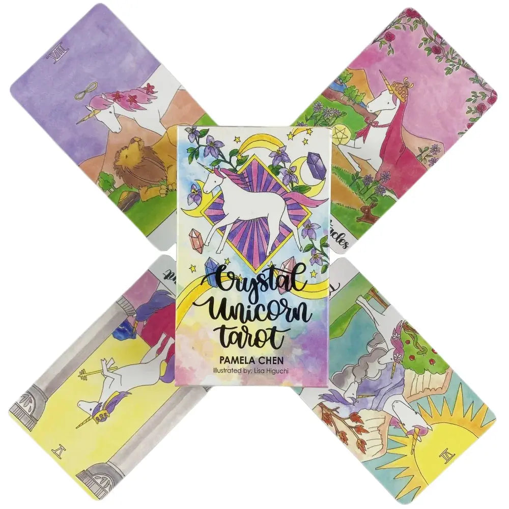 Crystal Unicorn Tarot - Each card incorporates crystal energies—like amethyst, rose quartz, and citrine Anakha H. Nyx