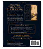 Back cover of Tarot Without Spiraling by Maren Vale detailing the 30-day workbook features and ISBN barcode.