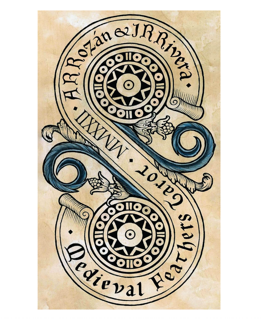 The Medieval Feathers Tarot showing the card back design of the tarot deck