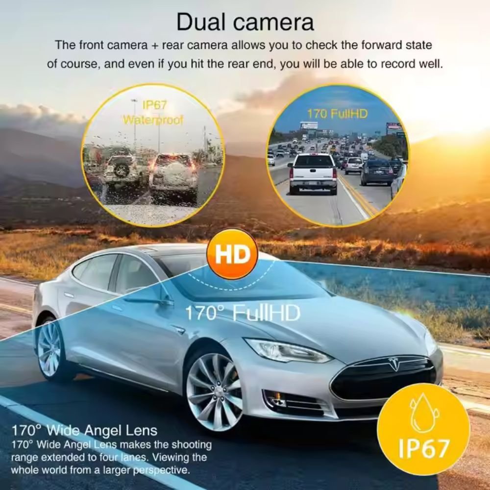 Full HD 1080P Dual Lens Dash Camera