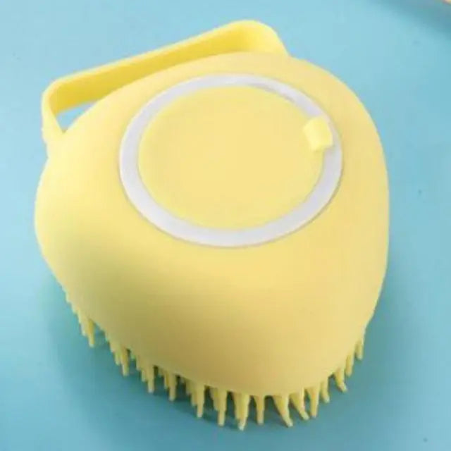 Ergonomic Silicone Pet Bath Brush &amp; Massage Grooming Scrubber Anakha H. Nyx
