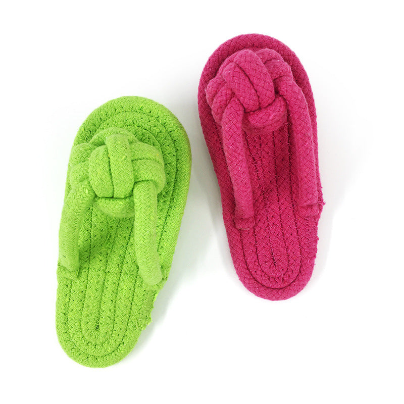 Built for the Ultimate Chew: The Slipper-Shaped Premium Cotton Rope Dog Toy