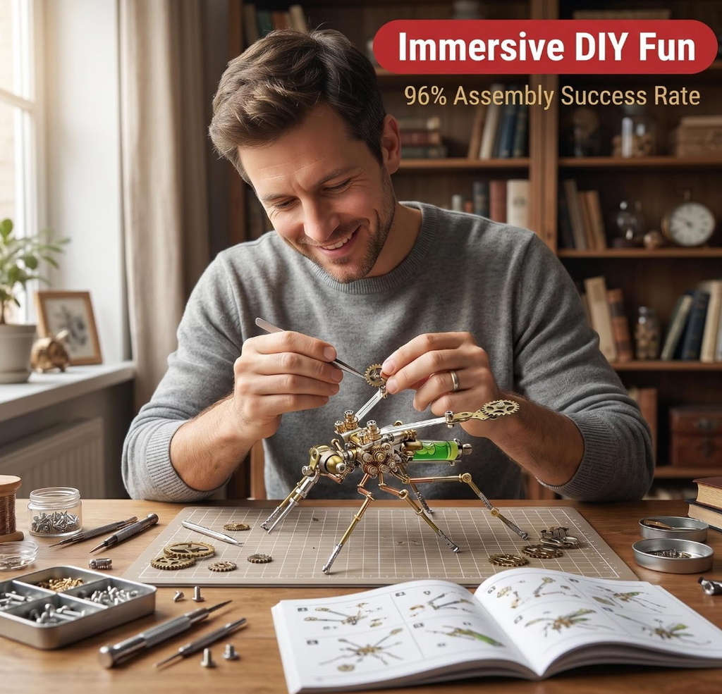 Lovewenying Steampunk Mosquito 3D Metal Model Kit