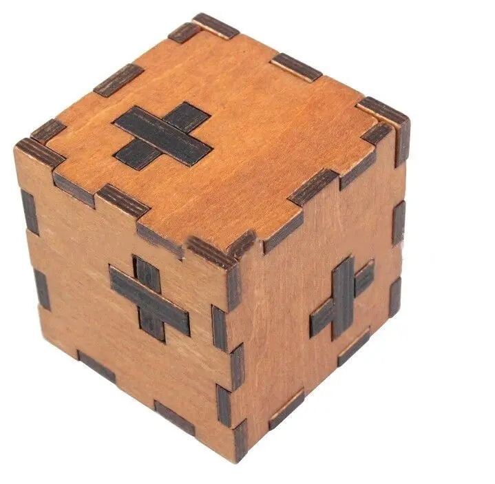 The Swiss Cube: Premium Wooden Kongming Lock Architectural Puzzle Anakha H. Nyx
