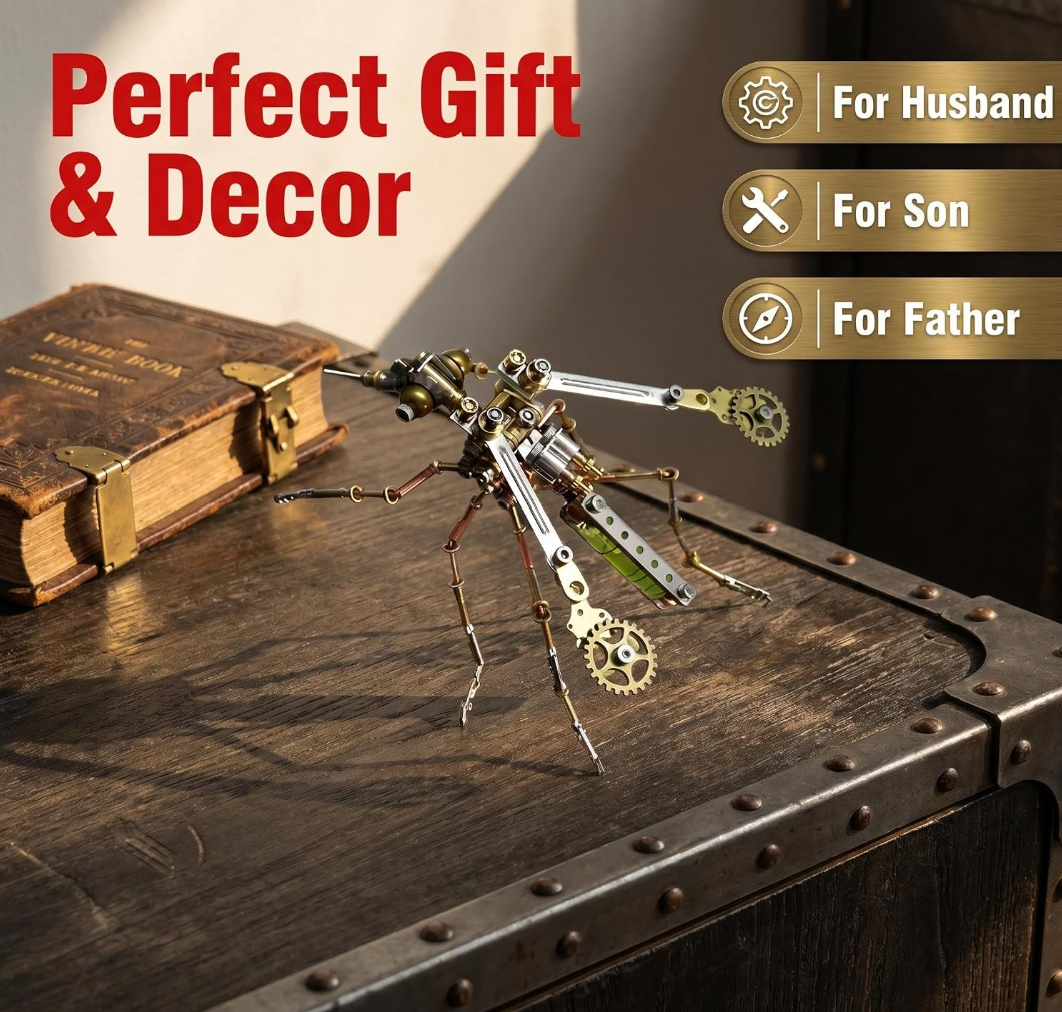 Lovewenying Steampunk Mosquito 3D Metal Model Kit