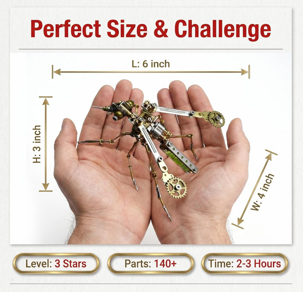 Lovewenying Steampunk Mosquito 3D Metal Model Kit