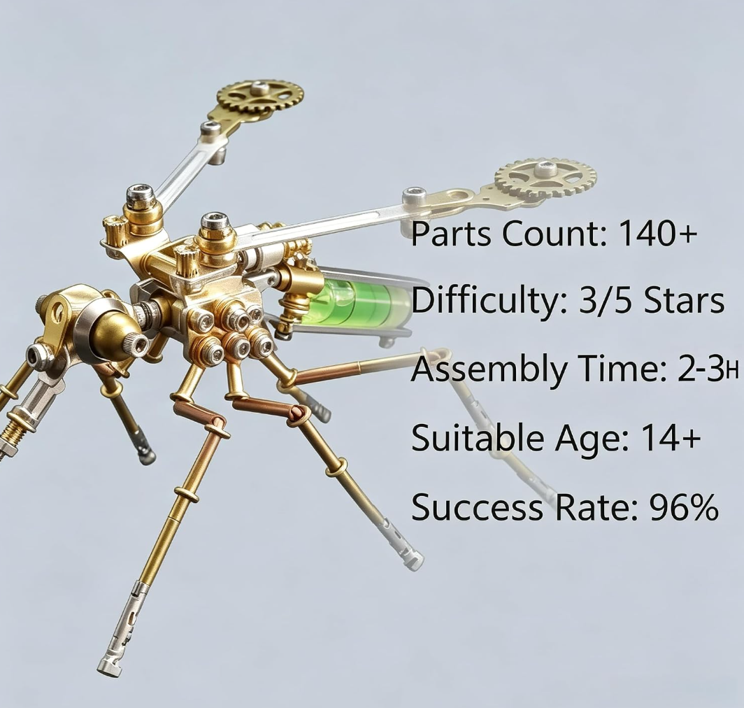 Lovewenying Steampunk Mosquito 3D Metal Model Kit