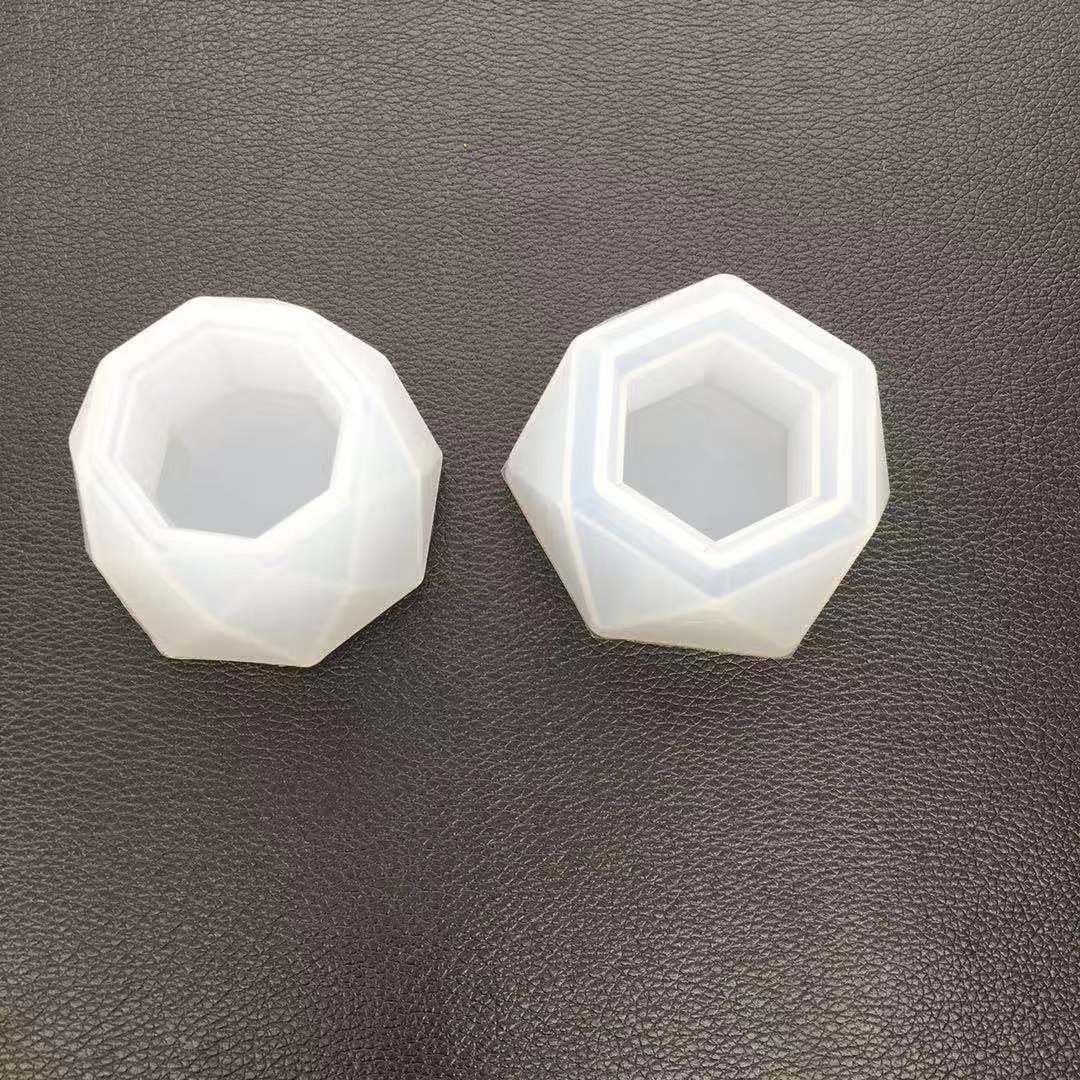 Aromatherapy Candle Soap DIY Resin Mold with Hexagon Planter Anakha H. Nyx