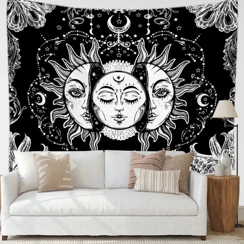 Sun / Moon Print Tapestry (5 sizes) Anakha H. Nyx