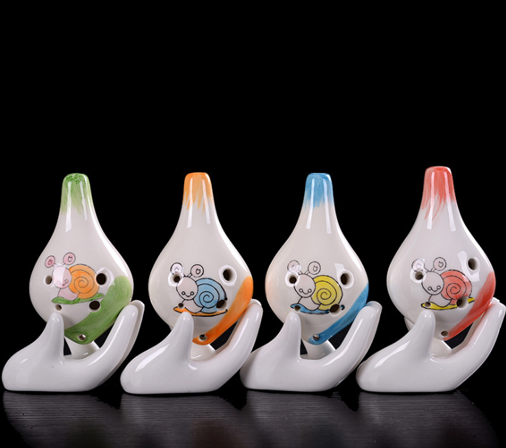 Playful Melodies: The Enchanting Ceramic Pig 6-Hole Ocarina