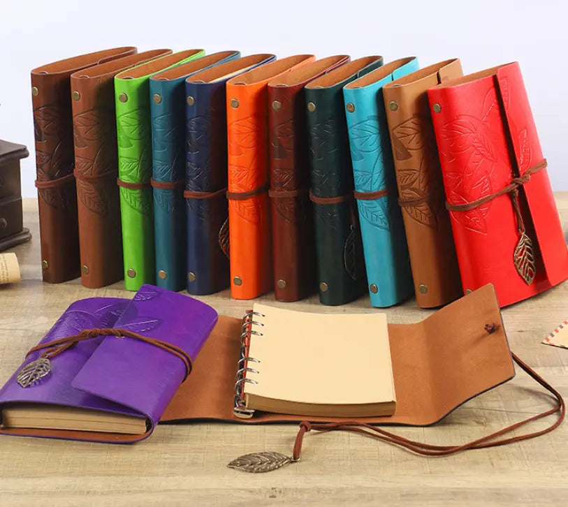 Premium Customizable Leather Travel Journal | Refillable Loose-Leaf Kraft Notebook Anakha H. Nyx