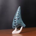 Harmonious Wisdom: The Wood-Pattern 12-Hole Blanc de Chine Ocarina