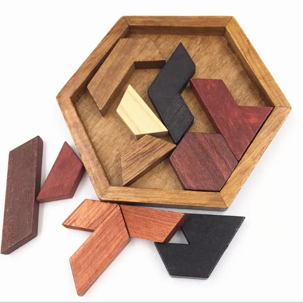 Premium Hexagonal Wooden Block Puzzle for Toddlers Anakha H. Nyx