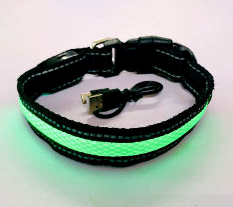 Illuminate the Dark: The Aegis Premium Reflective LED Luminous Dog Collar