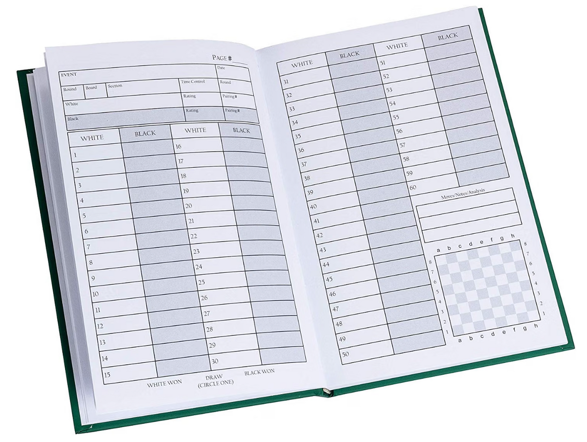 WE Games Chess Scorebook & Notation Book