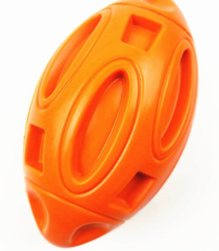 Command the Field: The Gridiron Squeaker Premium Natural Latex Rugby Toy