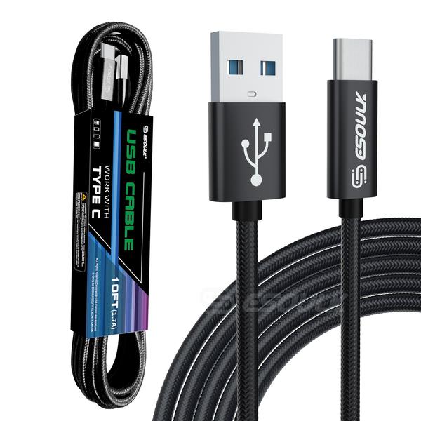 Esoulk Braided Type-C USB Cable (10 Feet)