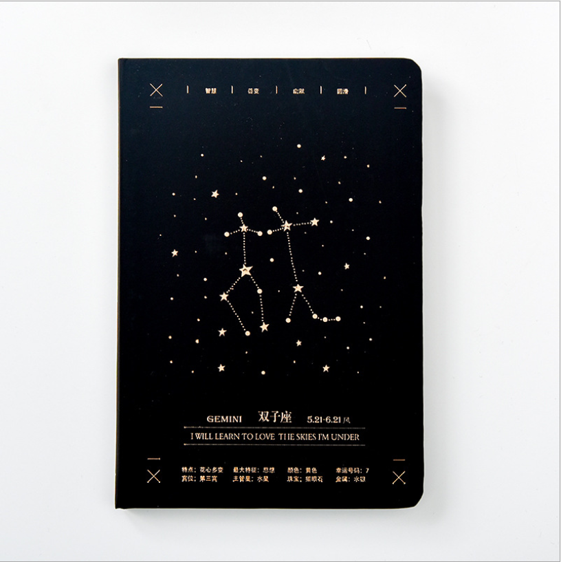 Zodiac Hardcover Journal - 192-Page Vintage Constellation Notebook