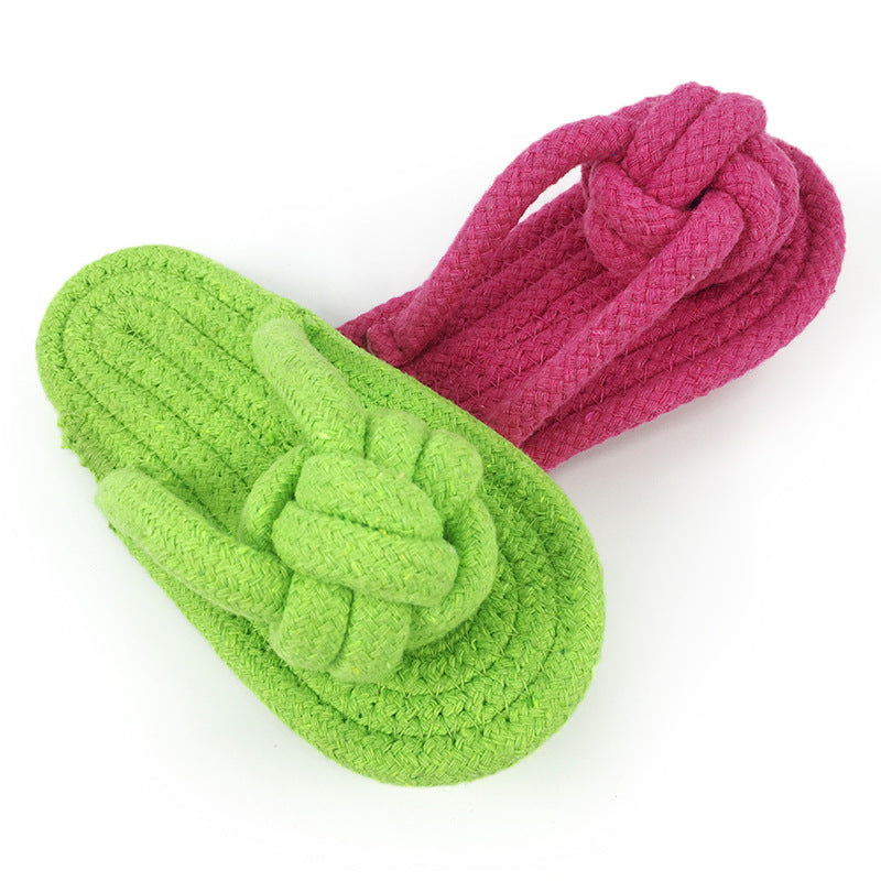 Built for the Ultimate Chew: The Slipper-Shaped Premium Cotton Rope Dog Toy