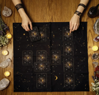 STAR PRINTED BLACK TAROT CLOTH