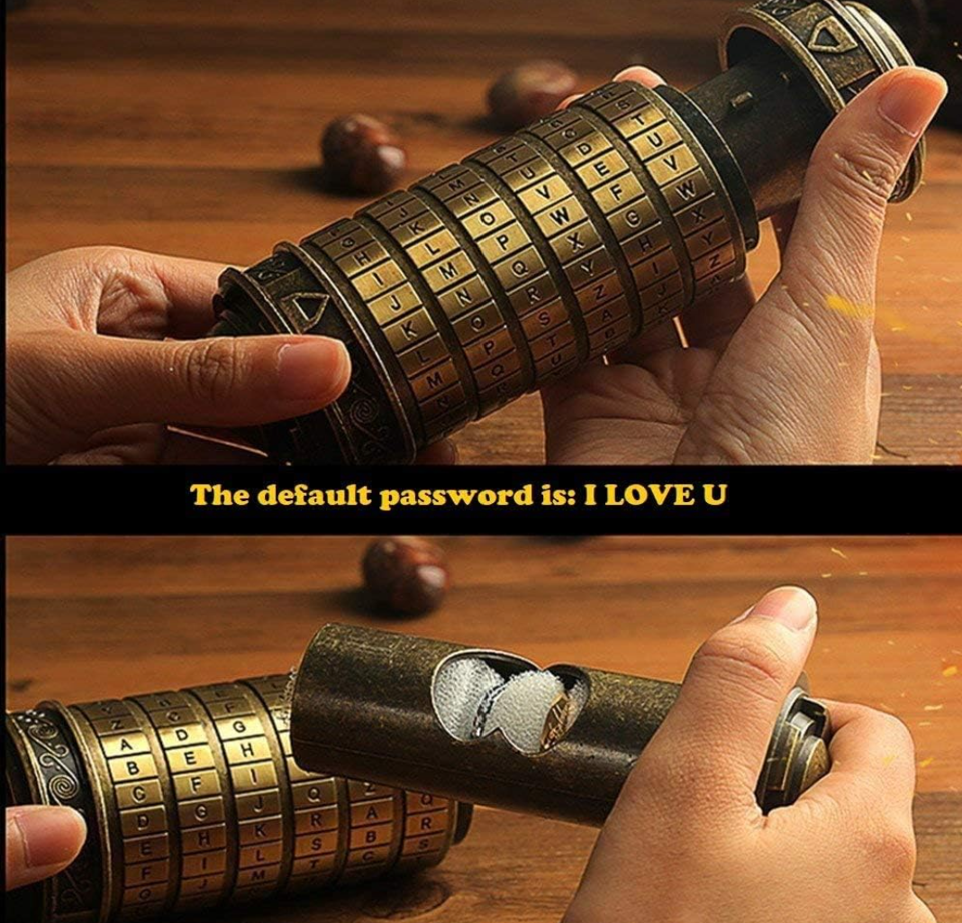 Cryptex Da Vinci Code Mini Cryptex Lock Puzzle Box