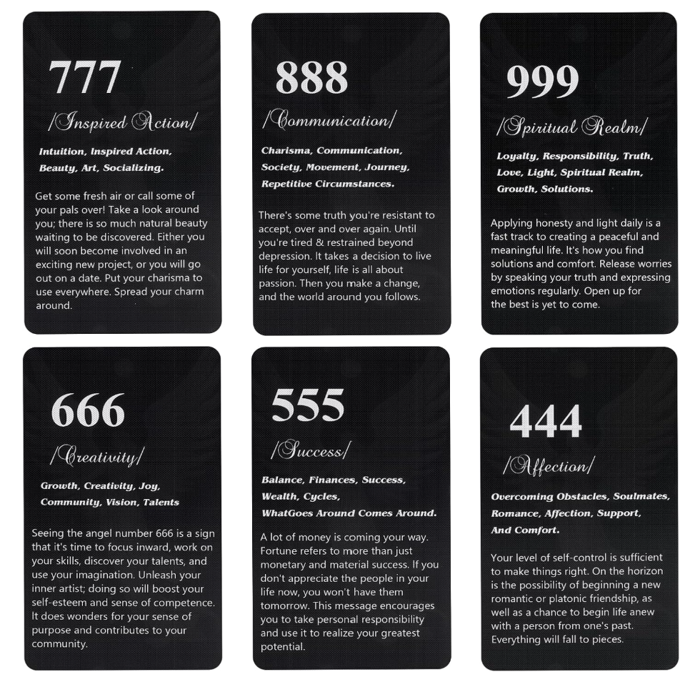 NexUap Angel Numbers Oracle Cards