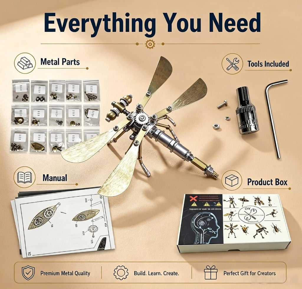 Lovewenying Ujinensis Dragonfly 3D Metal Puzzle Kit
