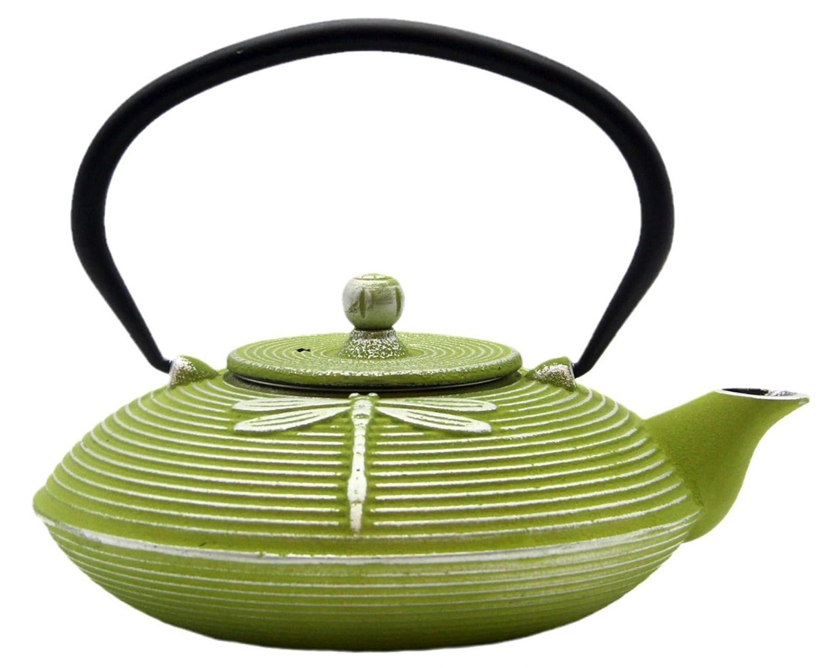 SECHUDO Cast Iron Teapot - Dragonfly or Polka Dot Pattern