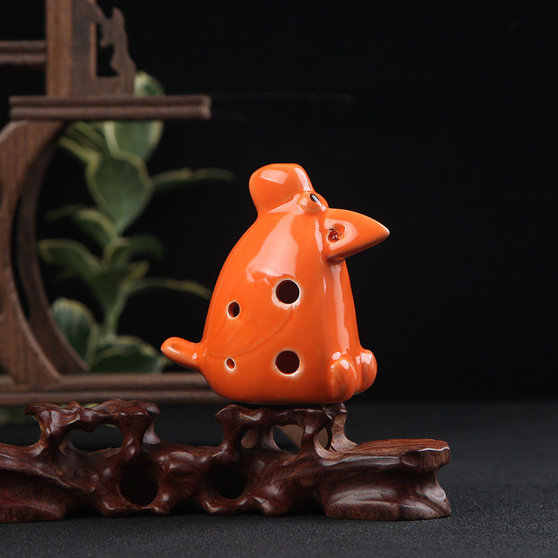 Whimsical Melodies: The Premium Bird-Shaped 6-Hole Ceramic Ocarina